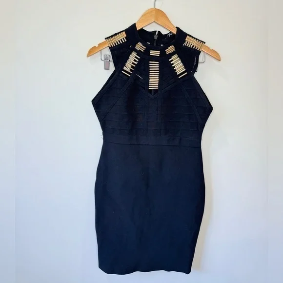 Fashion Nova Bandage Midi Black Dress (M) - Picture 2 of 8